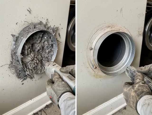 Professional clogged vent cleaning by Branford Dryer Vent Cleaning in Branford