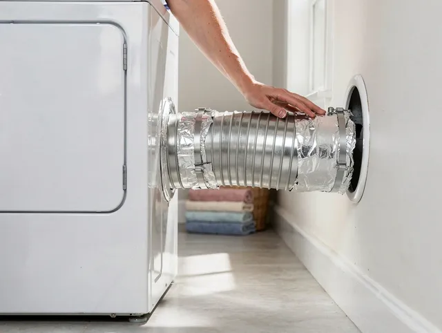Professional dryer vent hose installation by Branford Dryer Vent Cleaning in Branford