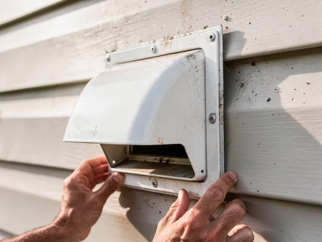 Branford Dryer Vent Cleaning technician delivering thorough residential dryer vent cleaning service in Branford